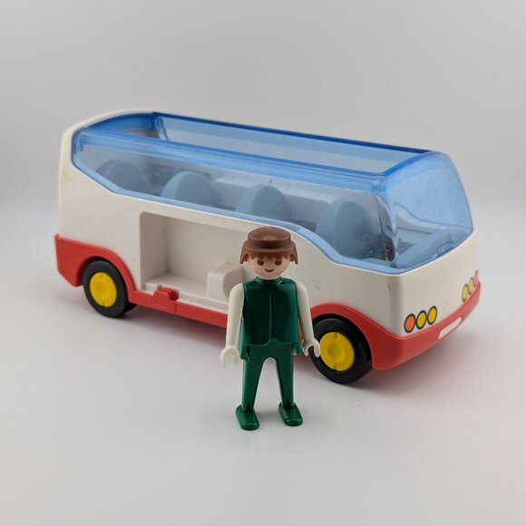 Playmobil 1-2-3 Travel Coach Set 6773 – Airport Shuttle Bus (Incomplete) 🚌✈️ - Picture 1 of 4